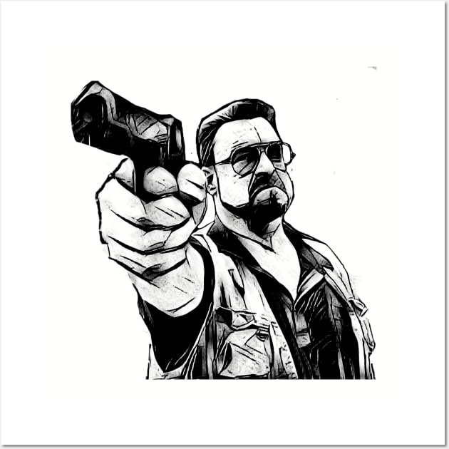 the big lebowski walter Wall Art by RetroScribbles